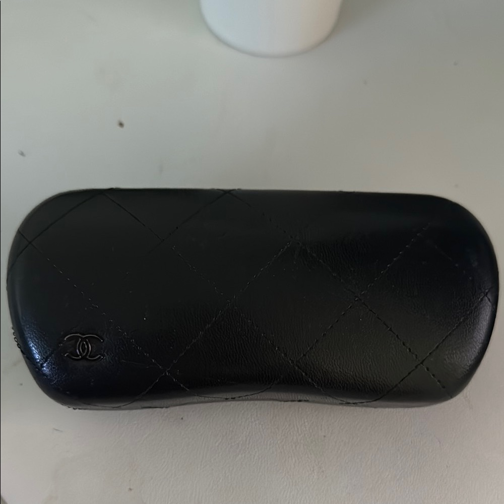 Chanel Black Quilted Leather Eyeglass Case